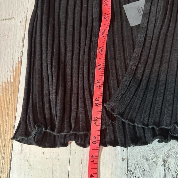 Simon Miller Rib Limosa Black Long Line Open Cardigan Size XS - Picture 8 of 10